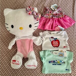 Hello Kitty Build A Bear New York NYC Exclusive Bab Sanrio Unstuffed bundle